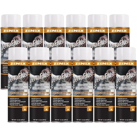 Zenex Zenaflush Brake Parts Cleaner net 12 oz., 12PK 498745